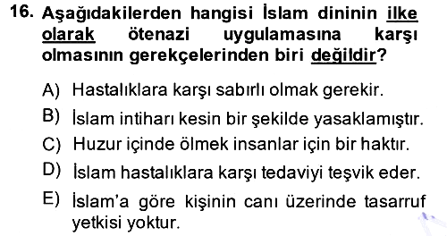 Günümüz Fıkıh Problemleri 2014-2015 Ara Sınav - 16. soru