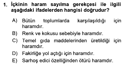 Günümüz Fıkıh Problemleri 2019-2020 Dönem Sonu Sınavı - 1. soru
