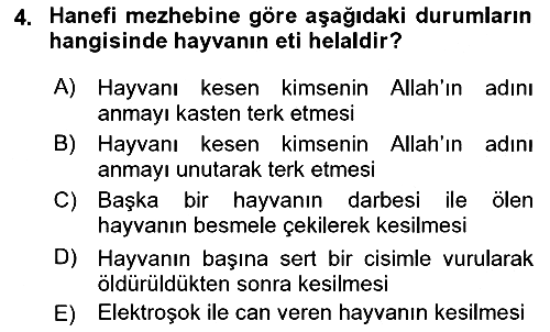 Günümüz Fıkıh Problemleri 2022-2023 Dönem Sonu Sınavı - 4. soru