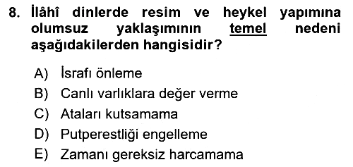 Günümüz Fıkıh Problemleri 2024-2025 Dönem Sonu Sınavı - 8. soru