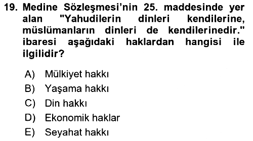 Günümüz Fıkıh Problemleri 2023-2024 Yaz Okulu Sınavı - 19. soru