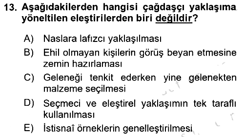 Hadis 2018-2019 3 Ders Sınavı - 13. soru