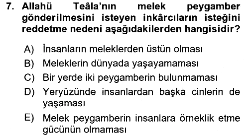Hadis 2017-2018 Ara Sınav - 7. soru