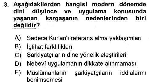 Hadis 2018-2019 Ara Sınav - 3. soru