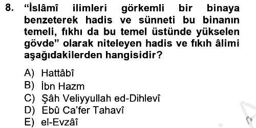 Hadis 2012-2013 Dönem Sonu Sınavı - 8. soru