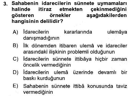 Hadis 2017-2018 Dönem Sonu Sınavı - 3. soru