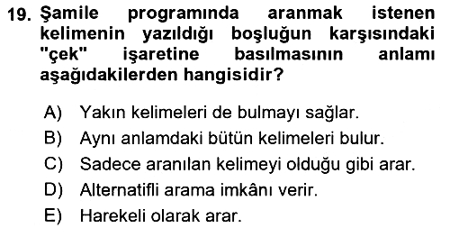 Hadis 2018-2019 Dönem Sonu Sınavı - 19. soru