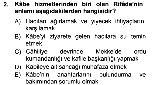 İlk Dönem İslam Tarihi 2014-2015 Tek Ders Sınavı - 2. soru