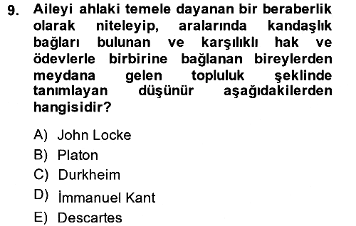 İslam Ahlak Esasları 2013-2014 Dönem Sonu Sınavı - 9. soru