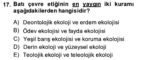 İslam Ahlak Esasları 2014-2015 Dönem Sonu Sınavı - 17. soru