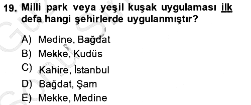 İslam Ahlak Esasları 2014-2015 Dönem Sonu Sınavı - 19. soru