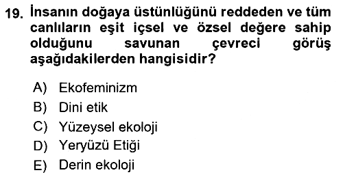 İslam Ahlak Esasları 2021-2022 Yaz Okulu Sınavı - 19. soru