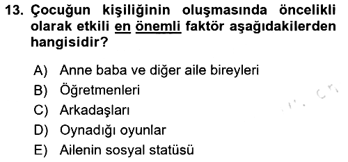 İslam Ahlak Esasları 2023-2024 Yaz Okulu Sınavı - 13. soru