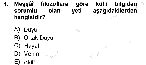 İslam Düşünce Tarihi 2013-2014 Tek Ders Sınavı - 4. soru