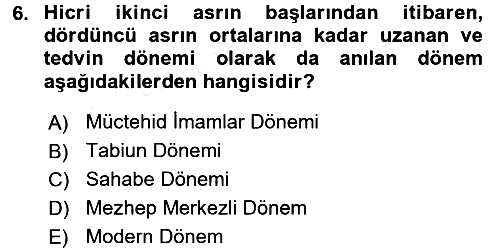 İslam Hukukuna Giriş 2017-2018 Ara Sınav - 6. soru