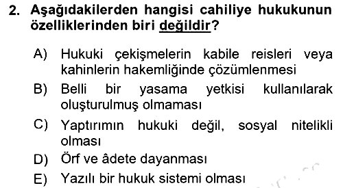 İslam Hukukuna Giriş 2021-2022 Ara Sınav - 2. soru