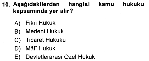 İslam Hukukuna Giriş 2018-2019 Dönem Sonu Sınavı - 10. soru