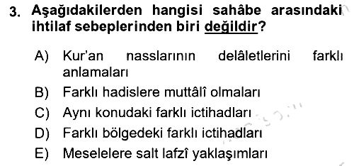 İslam Hukukuna Giriş 2021-2022 Yaz Okulu Sınavı - 3. soru