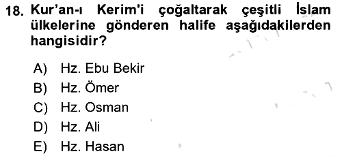 İslam İnanç Esasları 2024-2025 Ara Sınav - 18. soru