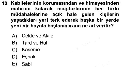 İslam Kurumları ve Medeniyeti 2015-2016 Ara Sınav - 10. soru