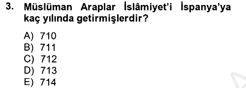 İslam Kurumları ve Medeniyeti 2012-2013 Dönem Sonu Sınavı - 3. soru