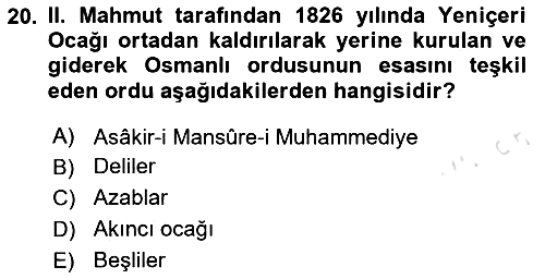 İslam Kurumları ve Medeniyeti 2024-2025 Dönem Sonu Sınavı - 20. soru