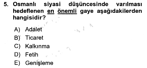İslam Kurumları ve Medeniyeti 2020-2021 Yaz Okulu Sınavı - 5. soru