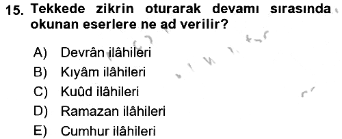 İslam Sanatları Tarihi 2016-2017 3 Ders Sınavı - 15. soru