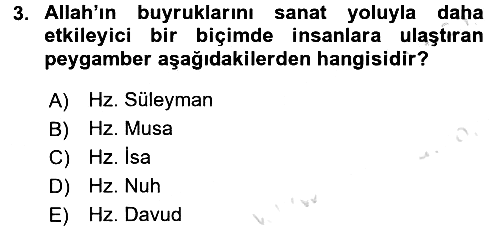 İslam Sanatları Tarihi 2016-2017 Ara Sınav - 3. soru