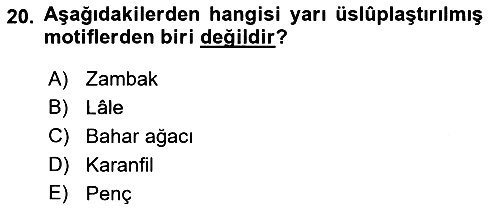 İslam Sanatları Tarihi 2022-2023 Ara Sınav - 20. soru