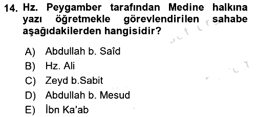 İslam Sanatları Tarihi 2023-2024 Ara Sınav - 14. soru