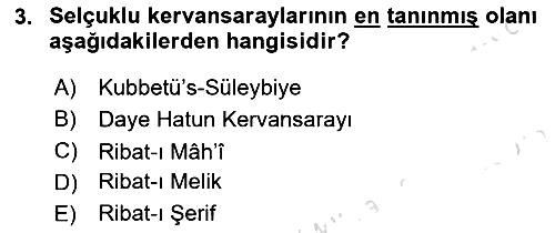 İslam Sanatları Tarihi 2021-2022 Dönem Sonu Sınavı - 3. soru