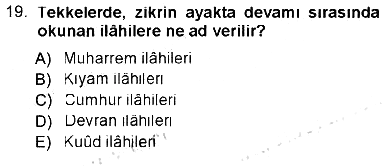 İslam Sanatları Tarihi 2012-2013 Tek Ders Sınavı - 19. soru