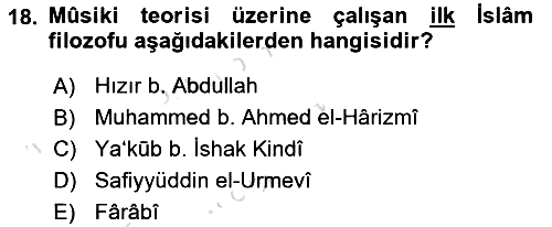 İslam Sanatları Tarihi 2021-2022 Yaz Okulu Sınavı - 18. soru
