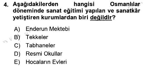 İslam Sanatları Tarihi 2022-2023 Yaz Okulu Sınavı - 4. soru