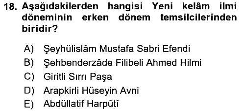 Kelam´a Giriş 2016-2017 3 Ders Sınavı - 18. soru