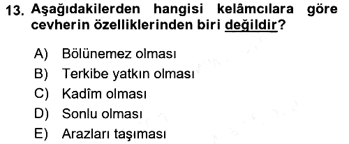 Kelam´a Giriş 2017-2018 3 Ders Sınavı - 13. soru