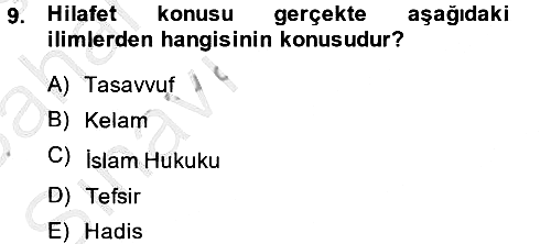 Kelam´a Giriş 2013-2014 Ara Sınav - 9. soru