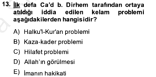 Kelam´a Giriş 2014-2015 Ara Sınav - 13. soru