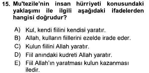 Kelam´a Giriş 2015-2016 Ara Sınav - 15. soru