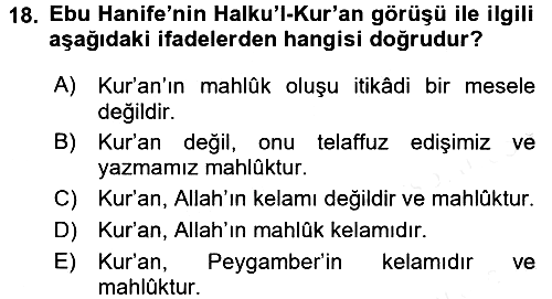 Kelam´a Giriş 2015-2016 Ara Sınav - 18. soru