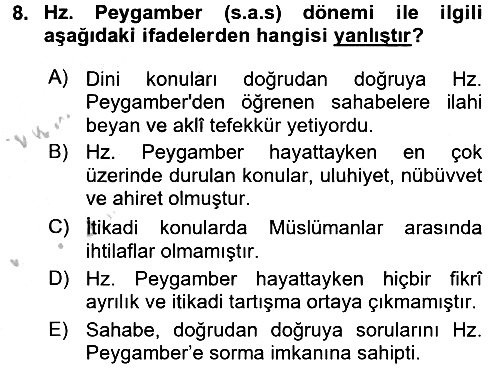 Kelam´a Giriş 2016-2017 Ara Sınav - 8. soru