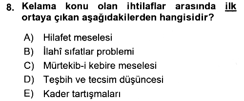 Kelam´a Giriş 2017-2018 Ara Sınav - 8. soru