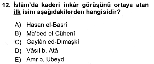 Kelam´a Giriş 2017-2018 Ara Sınav - 12. soru