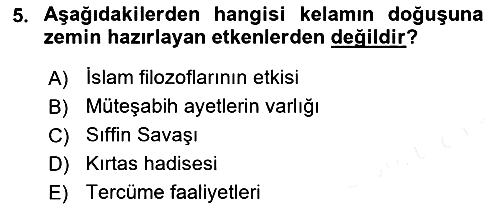 Kelam´a Giriş 2018-2019 Ara Sınav - 5. soru