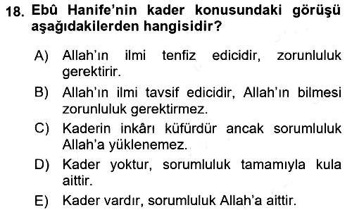 Kelam´a Giriş 2018-2019 Ara Sınav - 18. soru