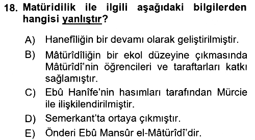 Kelam´a Giriş 2021-2022 Ara Sınav - 18. soru