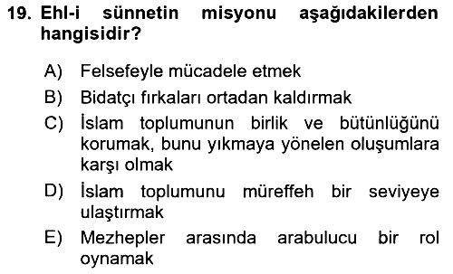 Kelam´a Giriş 2021-2022 Ara Sınav - 19. soru