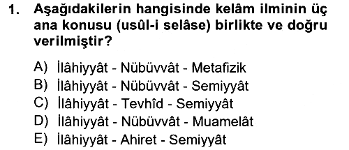 Kelam´a Giriş 2012-2013 Dönem Sonu Sınavı - 1. soru