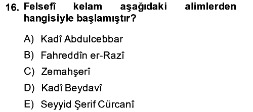 Kelam´a Giriş 2013-2014 Dönem Sonu Sınavı - 16. soru